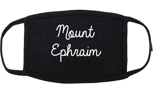 Mount Ephraim New Jersey NJ Script Cotton Face Mask Black