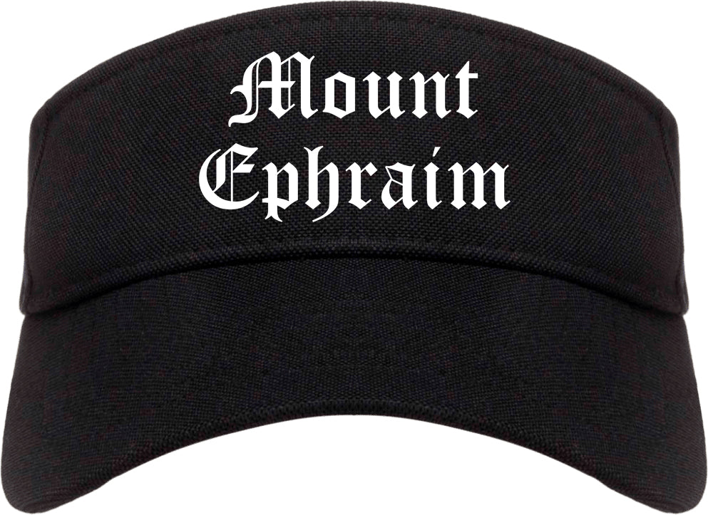 Mount Ephraim New Jersey NJ Old English Mens Visor Cap Hat Black