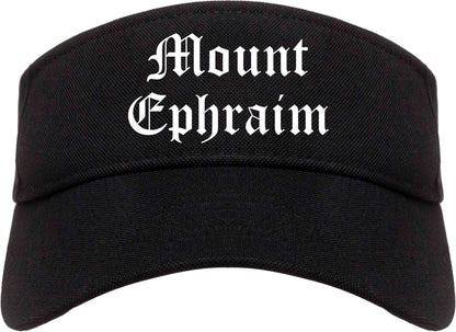 Mount Ephraim New Jersey NJ Old English Mens Visor Cap Hat Black