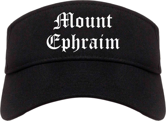 Mount Ephraim New Jersey NJ Old English Mens Visor Cap Hat Black
