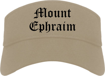 Mount Ephraim New Jersey NJ Old English Mens Visor Cap Hat Khaki