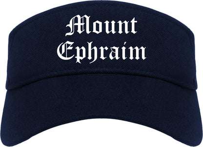 Mount Ephraim New Jersey NJ Old English Mens Visor Cap Hat Navy Blue