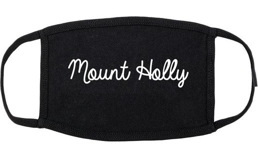 Mount Holly North Carolina NC Script Cotton Face Mask Black
