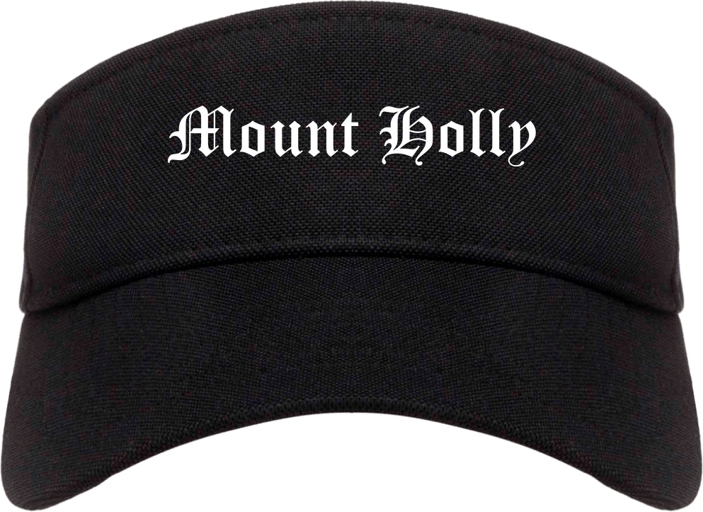 Mount Holly North Carolina NC Old English Mens Visor Cap Hat Black