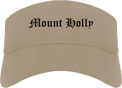 Mount Holly North Carolina NC Old English Mens Visor Cap Hat Khaki