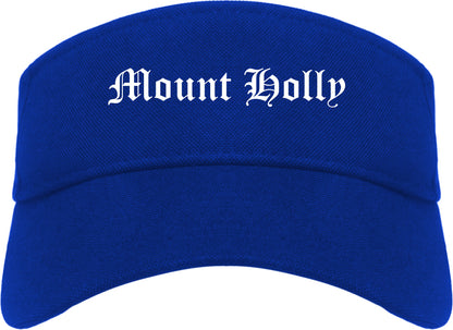 Mount Holly North Carolina NC Old English Mens Visor Cap Hat Royal Blue
