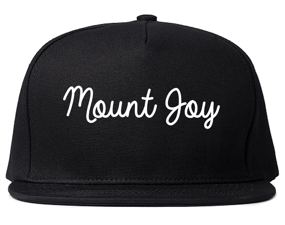 Mount Joy Pennsylvania PA Script Mens Snapback Hat Black