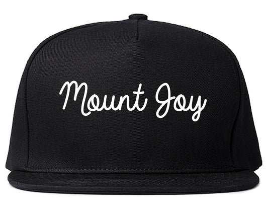 Mount Joy Pennsylvania PA Script Mens Snapback Hat Black