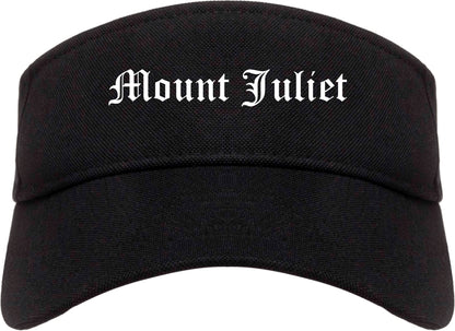 Mount Juliet Tennessee TN Old English Mens Visor Cap Hat Black