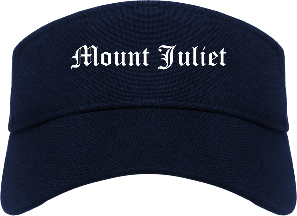 Mount Juliet Tennessee TN Old English Mens Visor Cap Hat Navy Blue