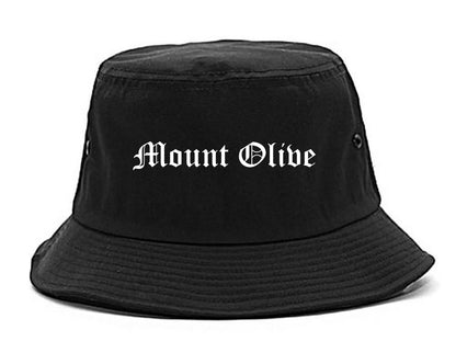 Mount Olive North Carolina NC Old English Mens Bucket Hat Black