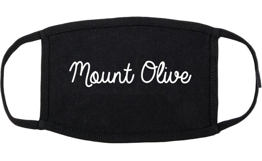 Mount Olive North Carolina NC Script Cotton Face Mask Black