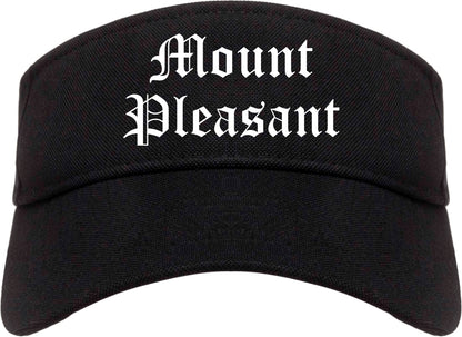 Mount Pleasant Michigan MI Old English Mens Visor Cap Hat Black