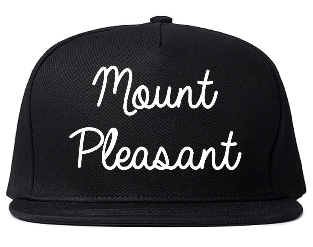 Mount Pleasant Pennsylvania PA Script Mens Snapback Hat Black