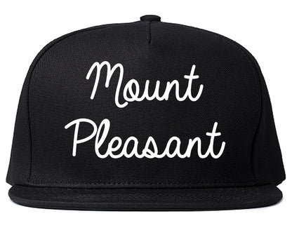 Mount Pleasant Pennsylvania PA Script Mens Snapback Hat Black