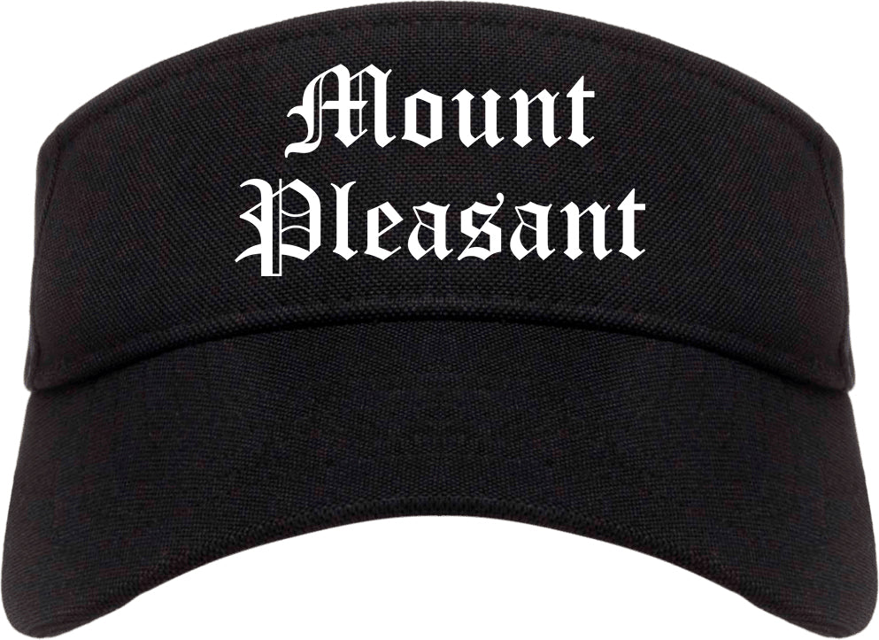 Mount Pleasant Pennsylvania PA Old English Mens Visor Cap Hat Black