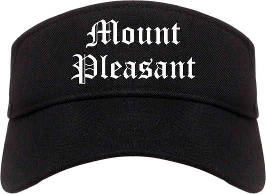 Mount Pleasant South Carolina SC Old English Mens Visor Cap Hat Black