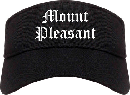 Mount Pleasant Tennessee TN Old English Mens Visor Cap Hat Black