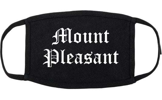 Mount Pleasant Texas TX Old English Cotton Face Mask Black