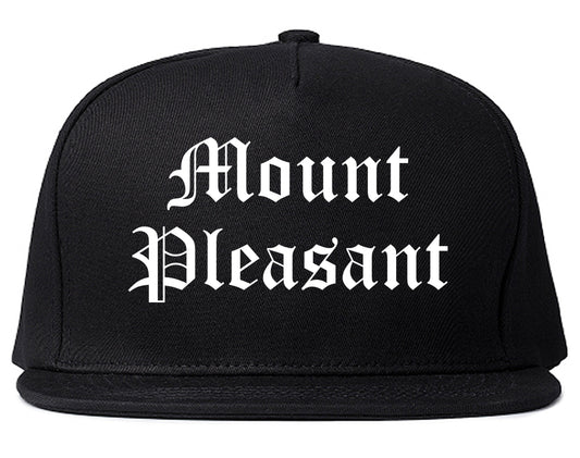 Mount Pleasant Texas TX Old English Mens Snapback Hat Black