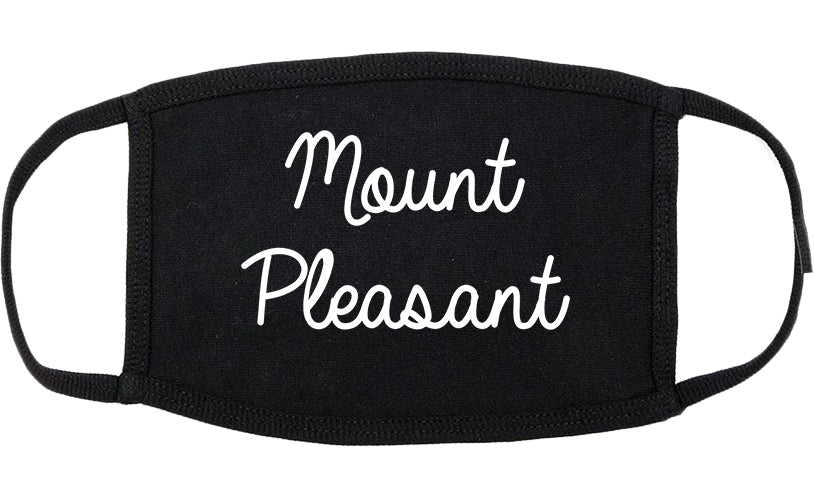 Mount Pleasant Texas TX Script Cotton Face Mask Black