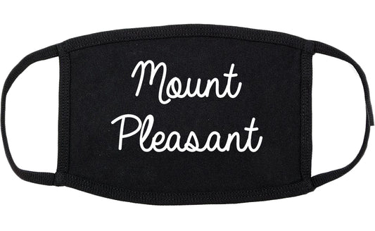 Mount Pleasant Texas TX Script Cotton Face Mask Black