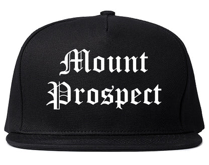 Mount Prospect Illinois IL Old English Mens Snapback Hat Black