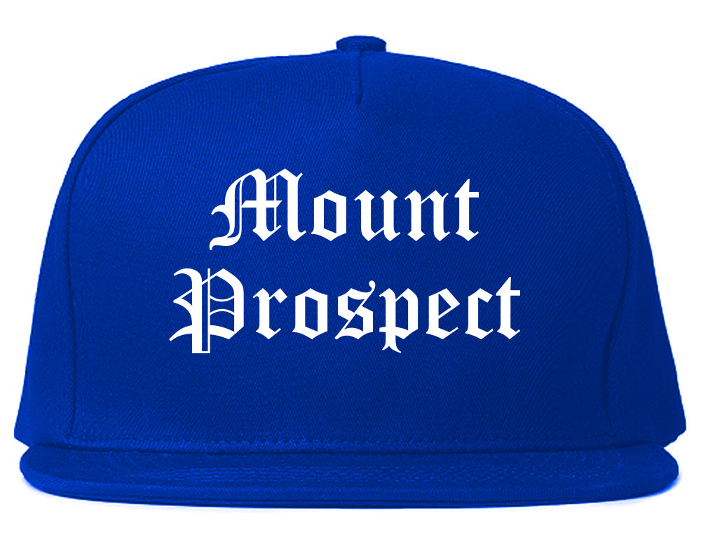 Mount Prospect Illinois IL Old English Mens Snapback Hat Royal Blue