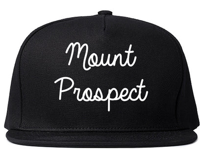 Mount Prospect Illinois IL Script Mens Snapback Hat Black