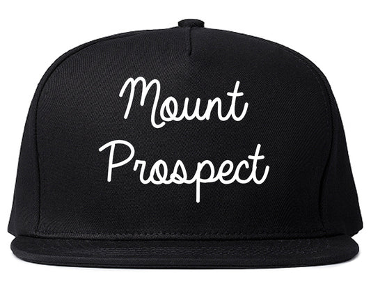 Mount Prospect Illinois IL Script Mens Snapback Hat Black