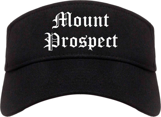 Mount Prospect Illinois IL Old English Mens Visor Cap Hat Black