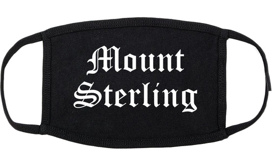 Mount Sterling Kentucky KY Old English Cotton Face Mask Black
