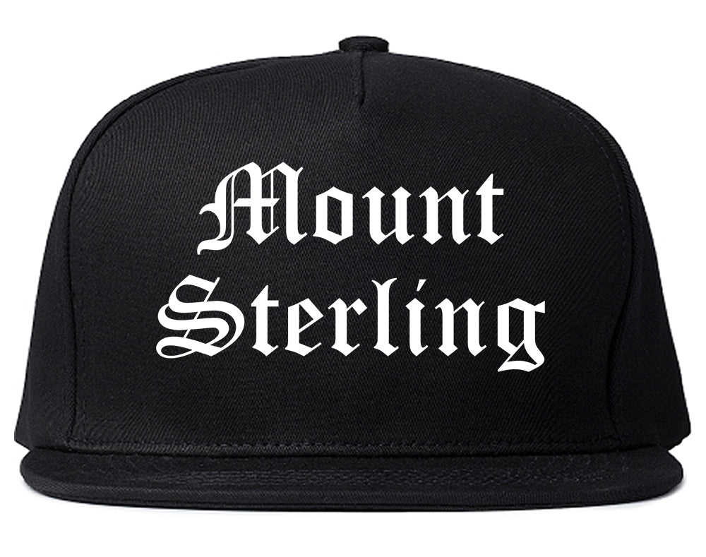 Mount Sterling Kentucky KY Old English Mens Snapback Hat Black