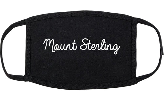 Mount Sterling Kentucky KY Script Cotton Face Mask Black