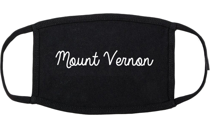 Mount Vernon Illinois IL Script Cotton Face Mask Black