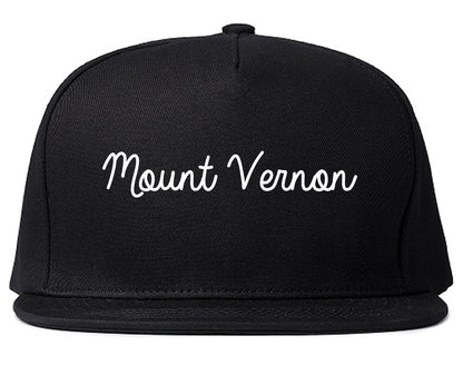 Mount Vernon Illinois IL Script Mens Snapback Hat Black