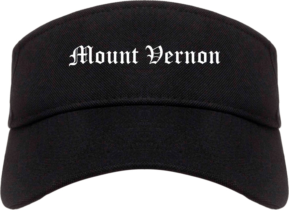 Mount Vernon Illinois IL Old English Mens Visor Cap Hat Black