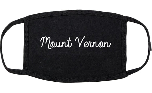 Mount Vernon Indiana IN Script Cotton Face Mask Black