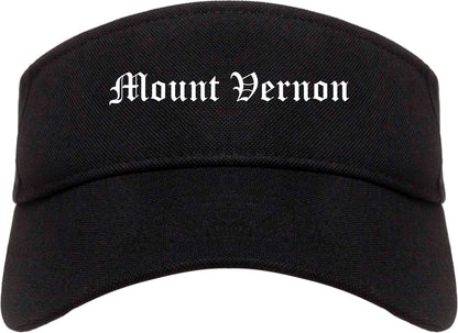 Mount Vernon New York NY Old English Mens Visor Cap Hat Black