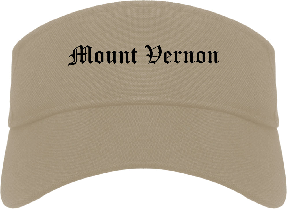 Mount Vernon New York NY Old English Mens Visor Cap Hat Khaki