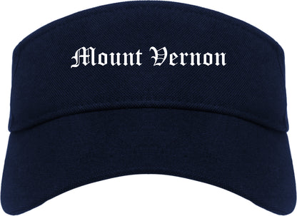 Mount Vernon New York NY Old English Mens Visor Cap Hat Navy Blue