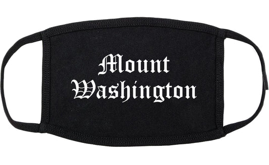 Mount Washington Kentucky KY Old English Cotton Face Mask Black