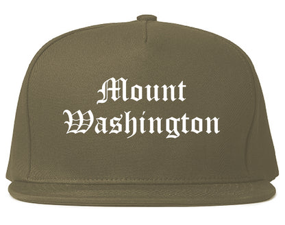 Mount Washington Kentucky KY Old English Mens Snapback Hat Grey