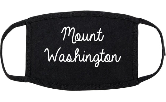 Mount Washington Kentucky KY Script Cotton Face Mask Black