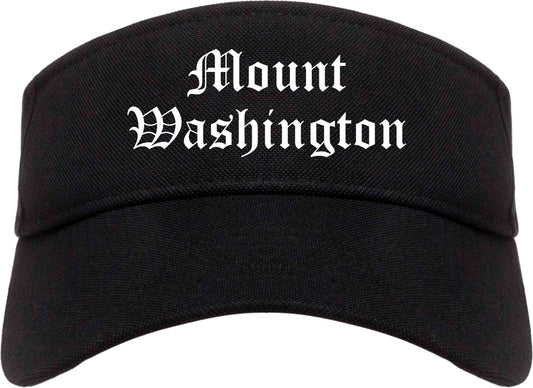 Mount Washington Kentucky KY Old English Mens Visor Cap Hat Black