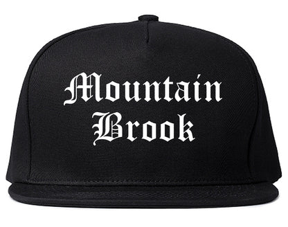 Mountain Brook Alabama AL Old English Mens Snapback Hat Black