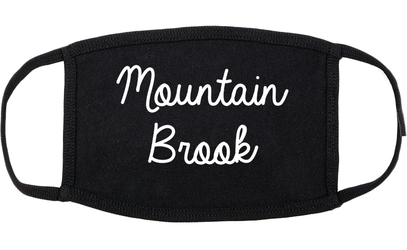 Mountain Brook Alabama AL Script Cotton Face Mask Black