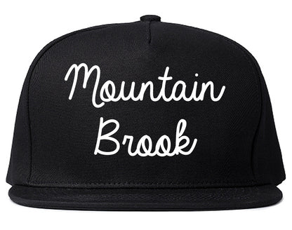 Mountain Brook Alabama AL Script Mens Snapback Hat Black