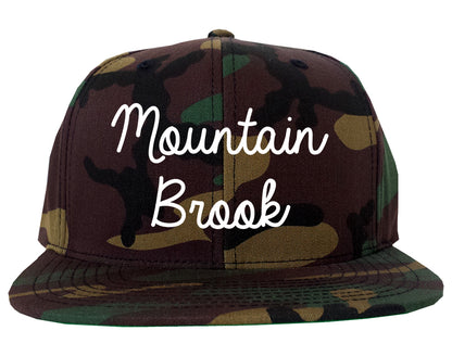 Mountain Brook Alabama AL Script Mens Snapback Hat Army Camo