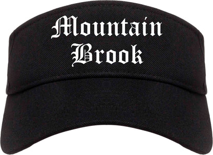 Mountain Brook Alabama AL Old English Mens Visor Cap Hat Black